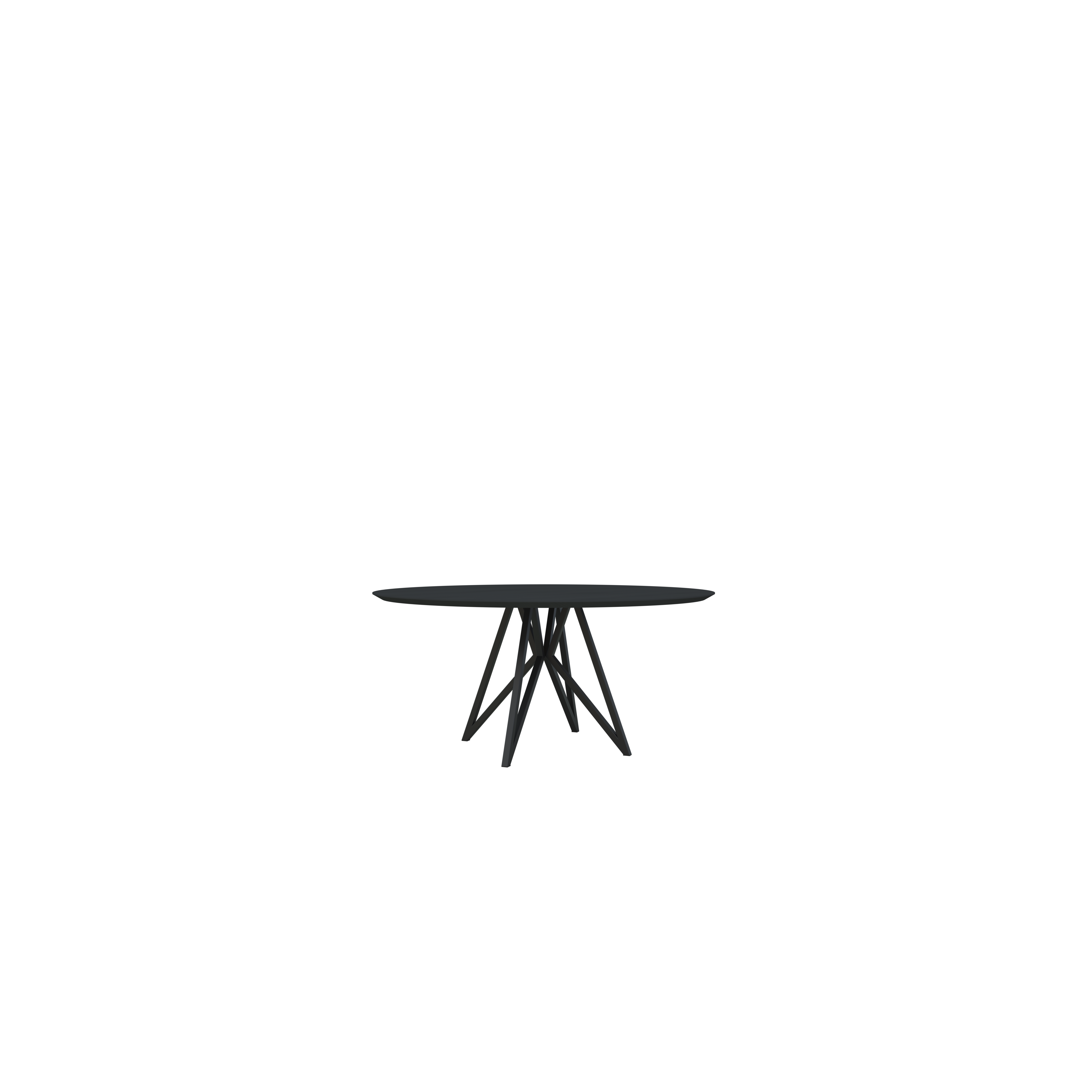 Studio Henk Butterfly tafel rond verjongd - zwart onderstel - alle formaten - Oosterlinck