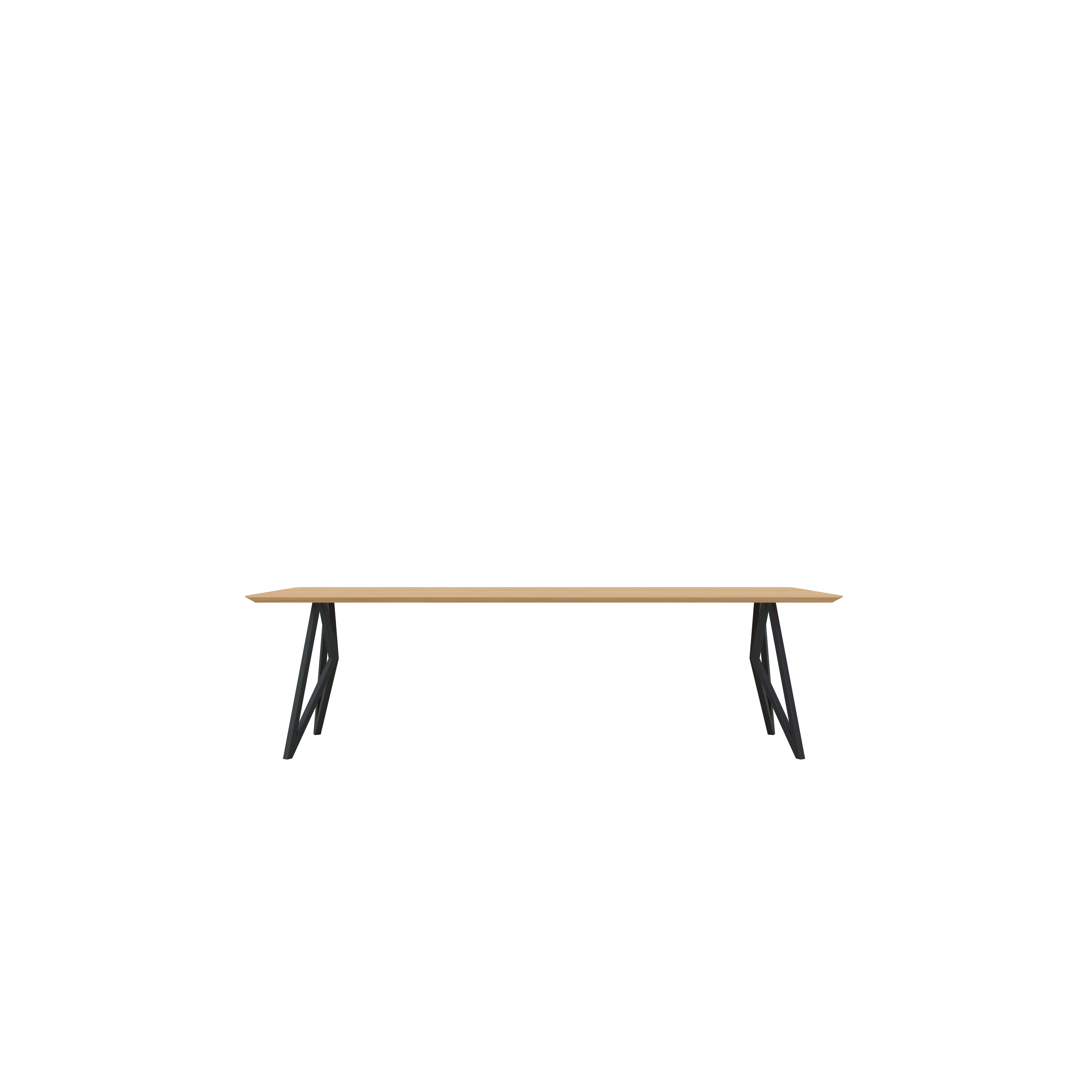 Studio Henk Butterfly tafel verjongd - zwart onderstel - alle formaten - Oosterlinck