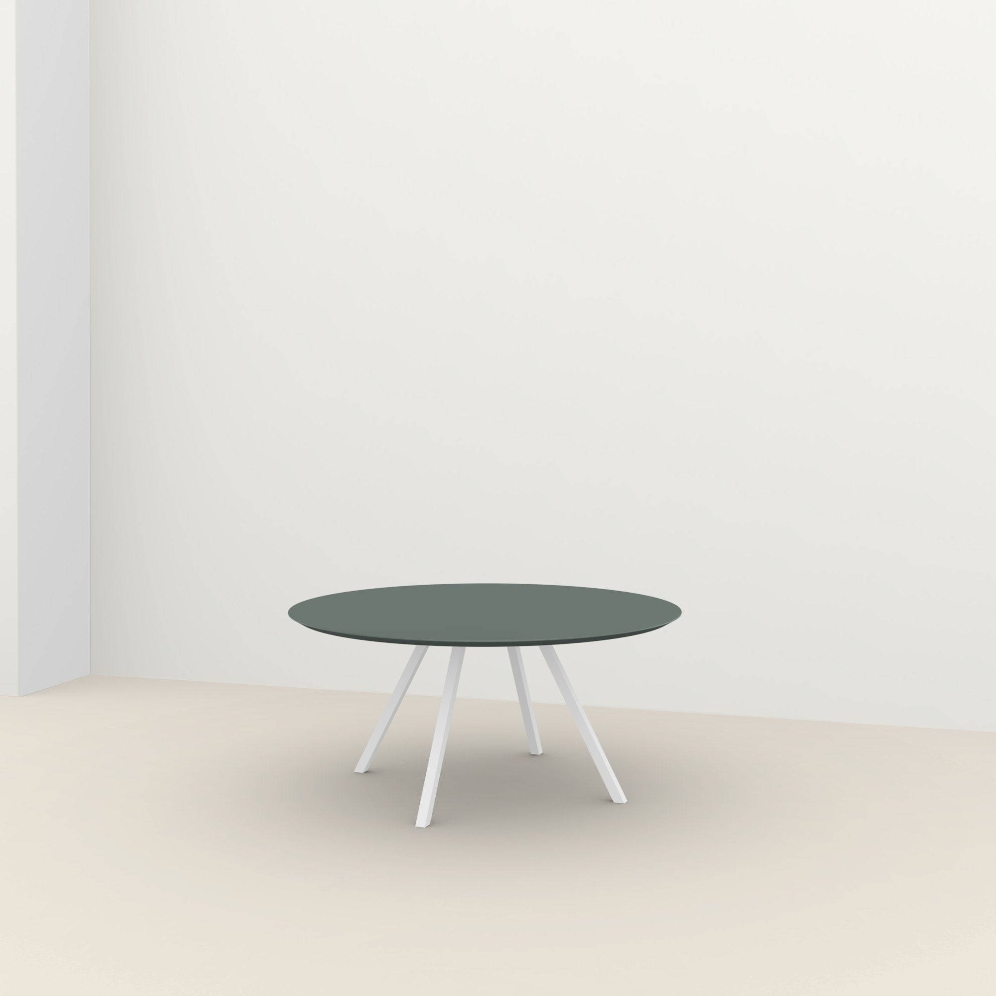 Studio Henk New Classic ronde tafel HPL verjongd - wit onderstel - alle formaten - Oosterlinck