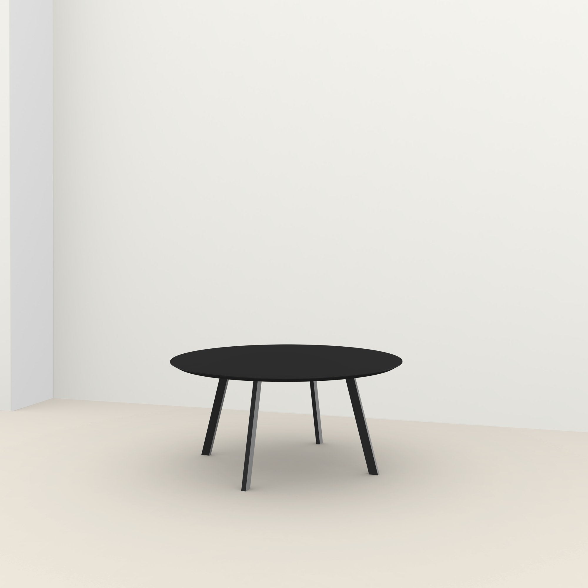 Studio Henk New Co ronde tafel HPL verjongd - zwart onderstel - alle formaten - Oosterlinck