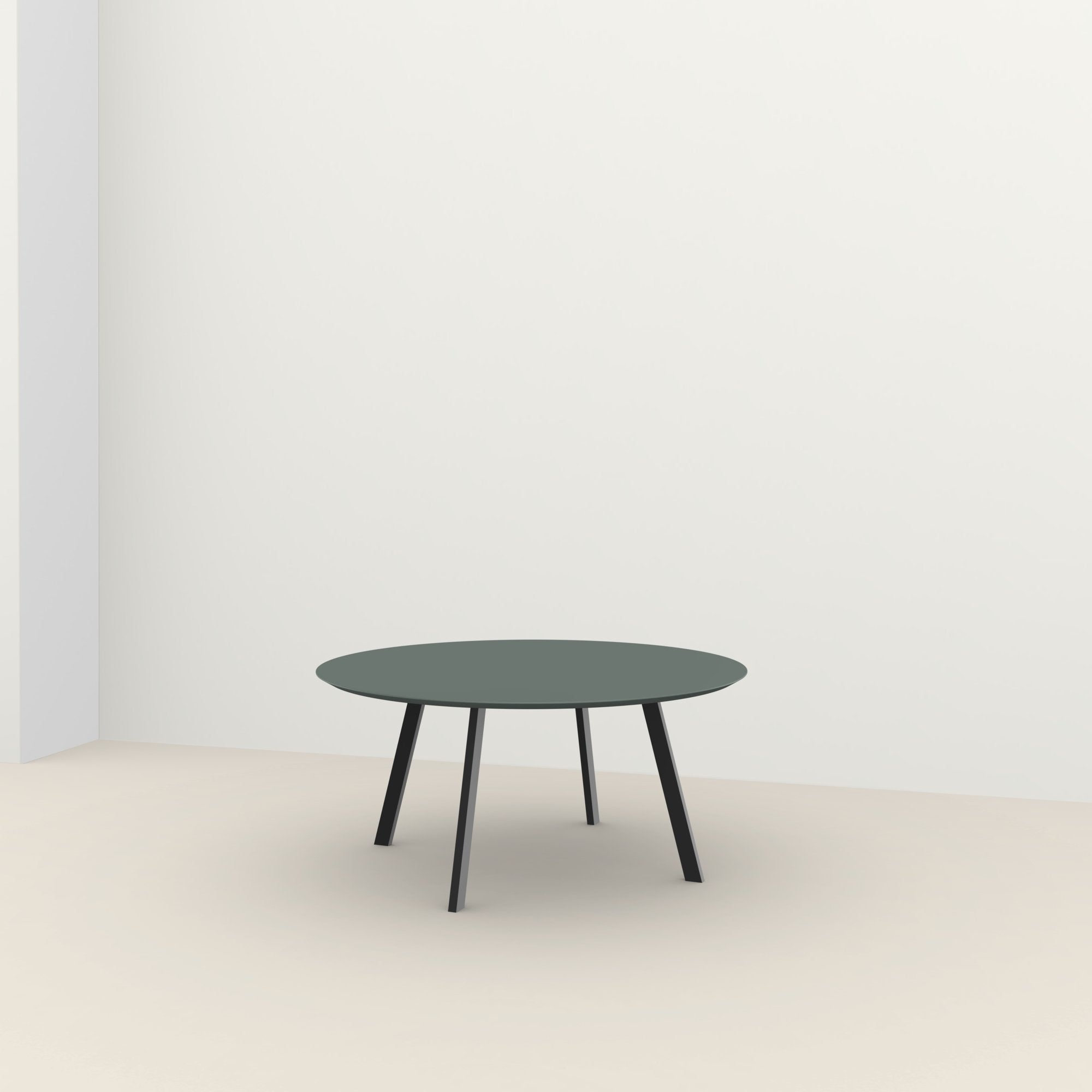 Studio Henk New Co ronde tafel HPL verjongd - zwart onderstel - alle formaten - Oosterlinck