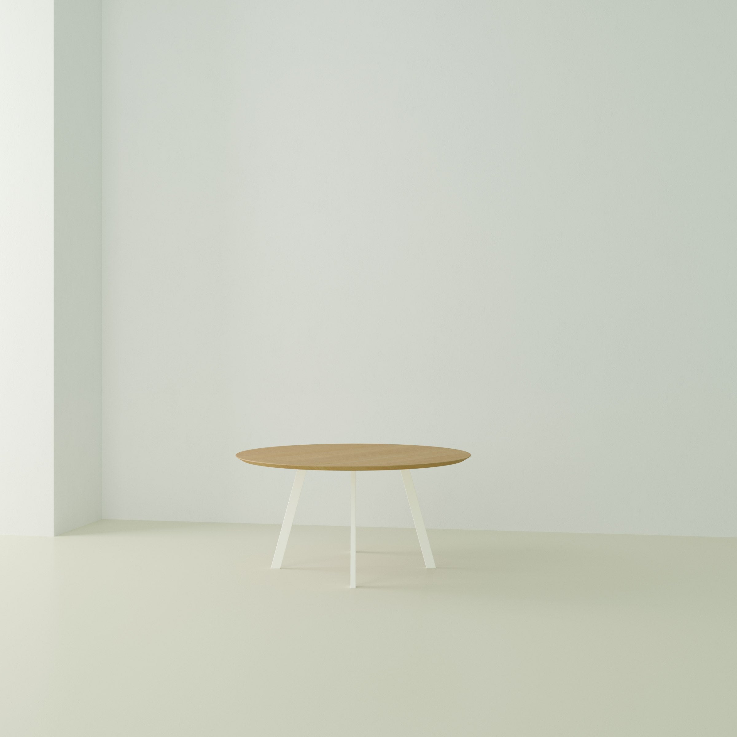 Studio Henk New Co tafel rond verjongd - wit onderstel - alle formaten - Oosterlinck