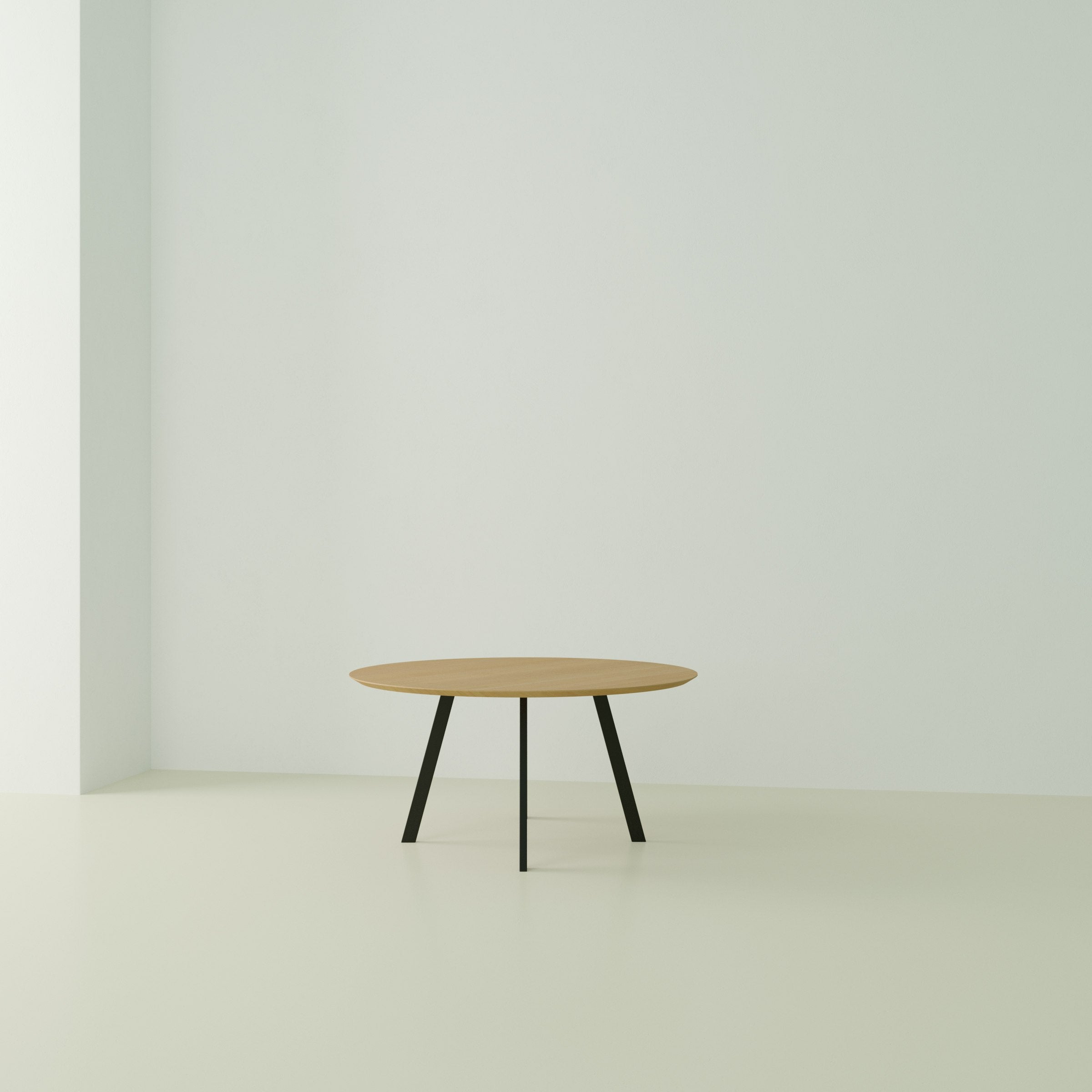 Studio Henk New Co tafel rond verjongd - zwart onderstel - alle formaten - Oosterlinck