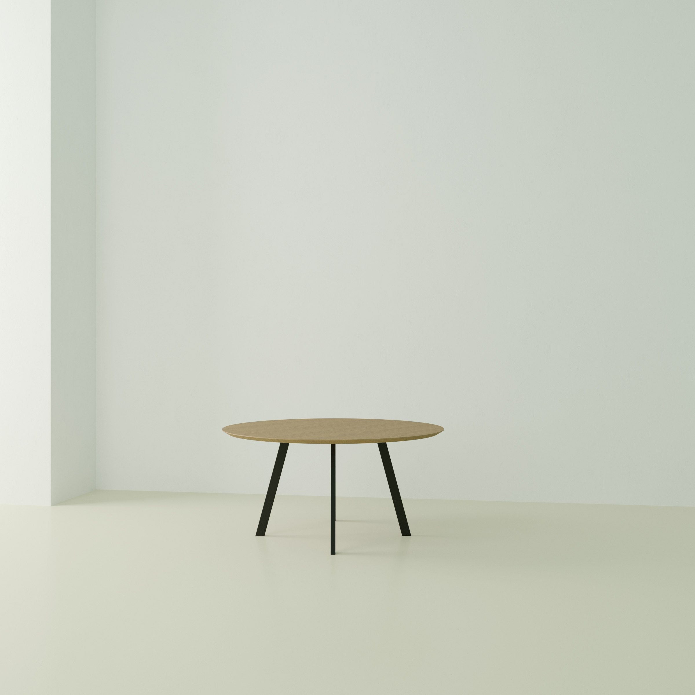 Studio Henk New Co tafel rond verjongd - zwart onderstel - alle formaten - Oosterlinck