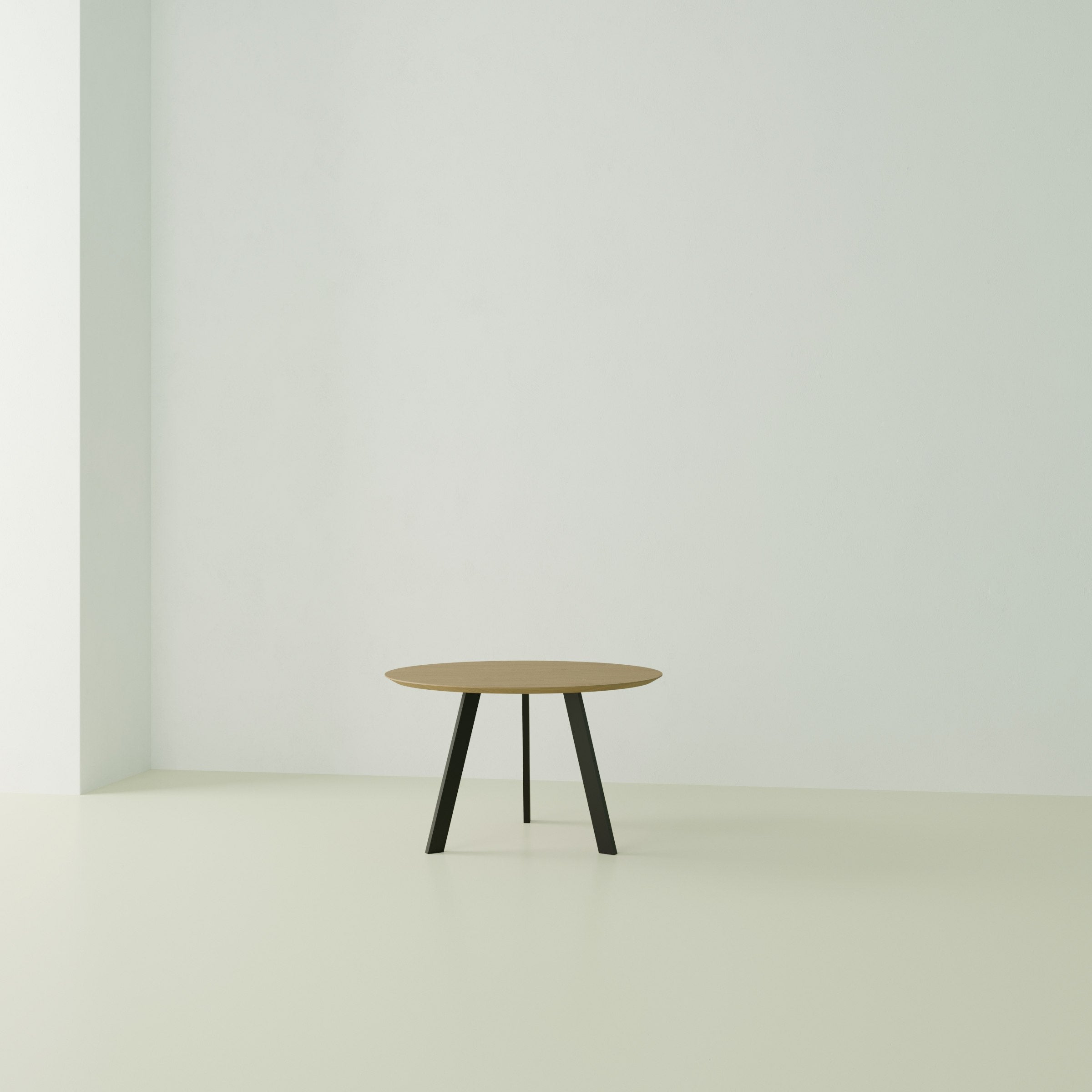 Studio Henk New Co tafel rond verjongd - zwart onderstel - alle formaten - Oosterlinck