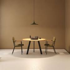 Studio Henk New Co tafel rond verjongd - zwart onderstel - alle formaten - Oosterlinck