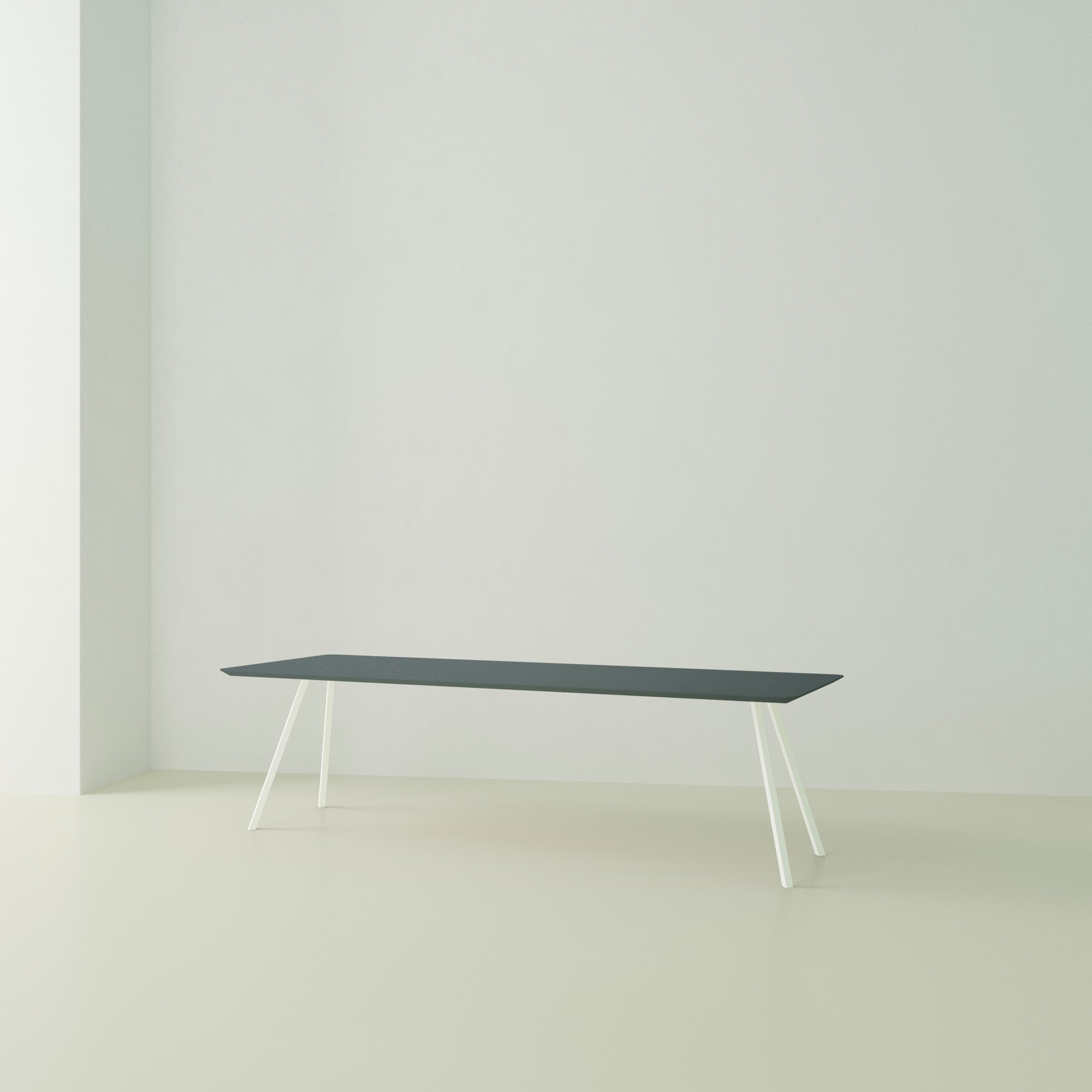 Studio Henk Slim co tafel HPL verjongd - wit onderstel - alle formaten - Oosterlinck