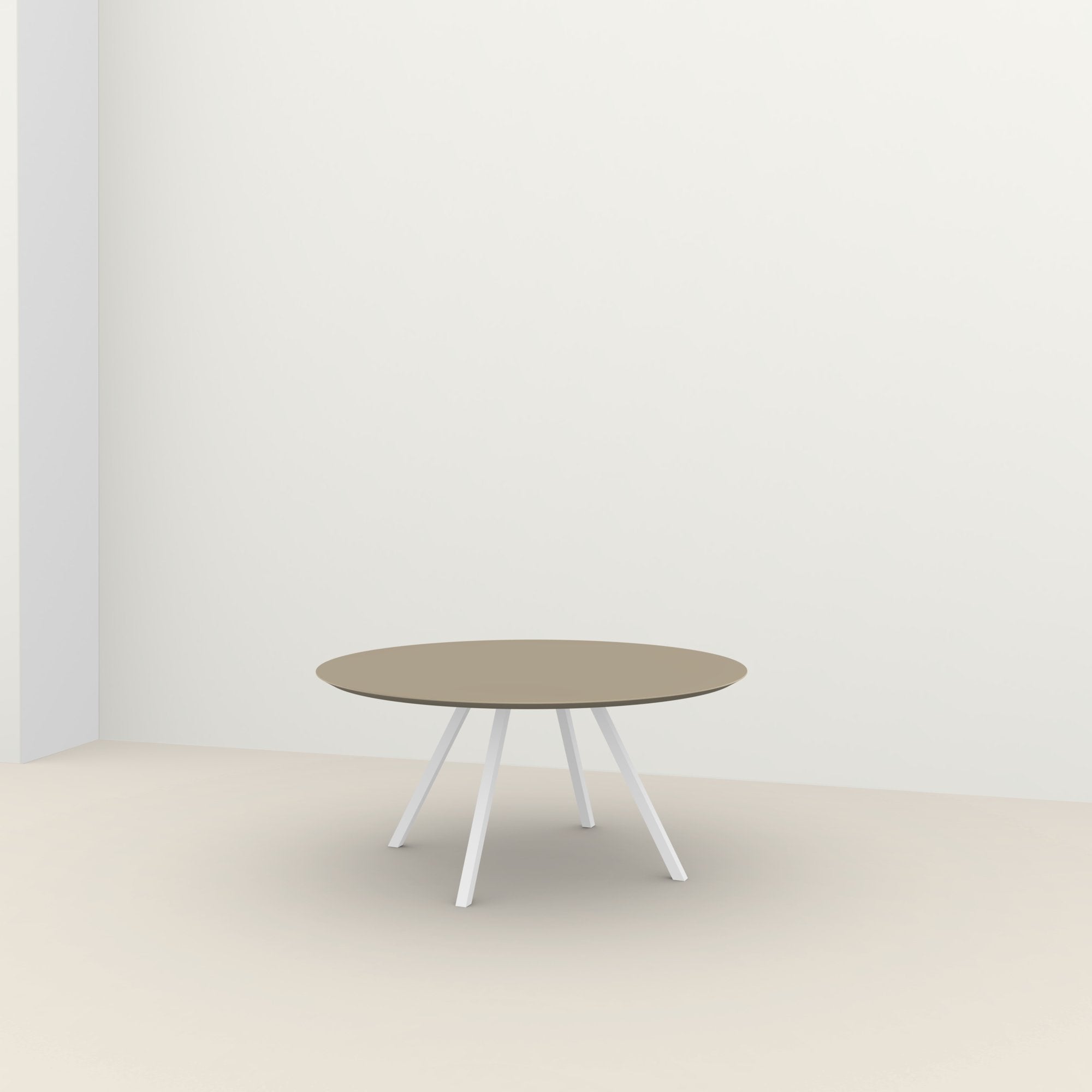 Studio Henk New Classic ronde tafel HPL verjongd - wit onderstel - alle formaten - Oosterlinck