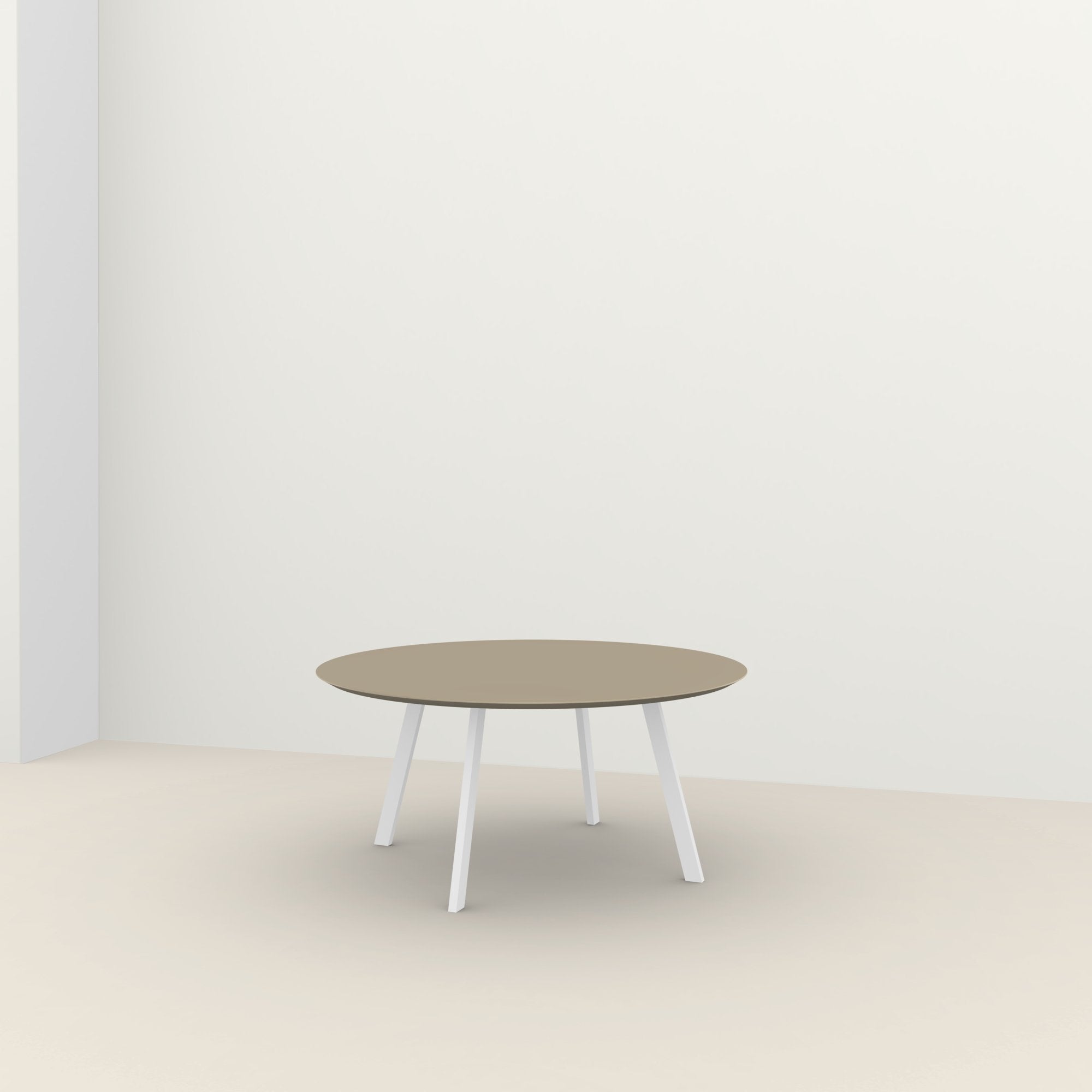 Studio Henk New Co ronde tafel HPL verjongd - wit onderstel - alle formaten - Oosterlinck