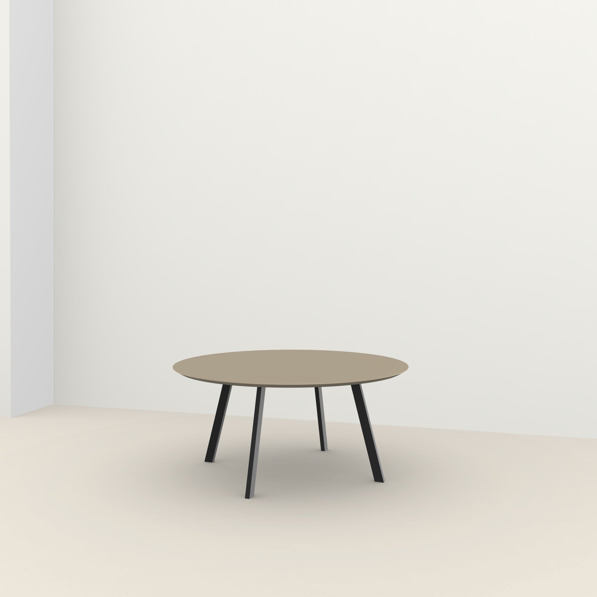 Studio Henk New Co ronde tafel HPL verjongd - zwart onderstel - alle formaten - Oosterlinck