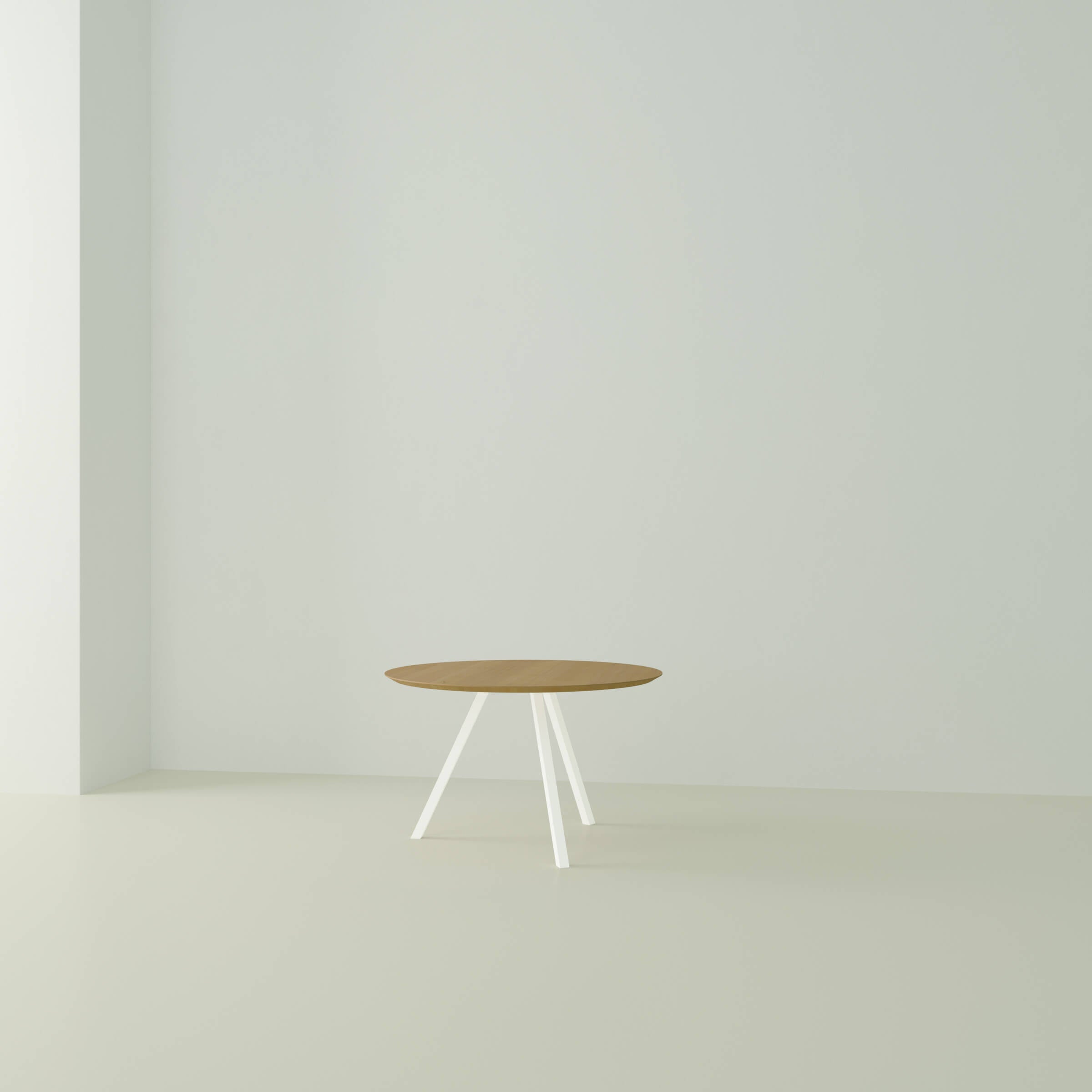 Studio Henk New Classic tafel rond verjongd - wit onderstel - alle formaten - Oosterlinck