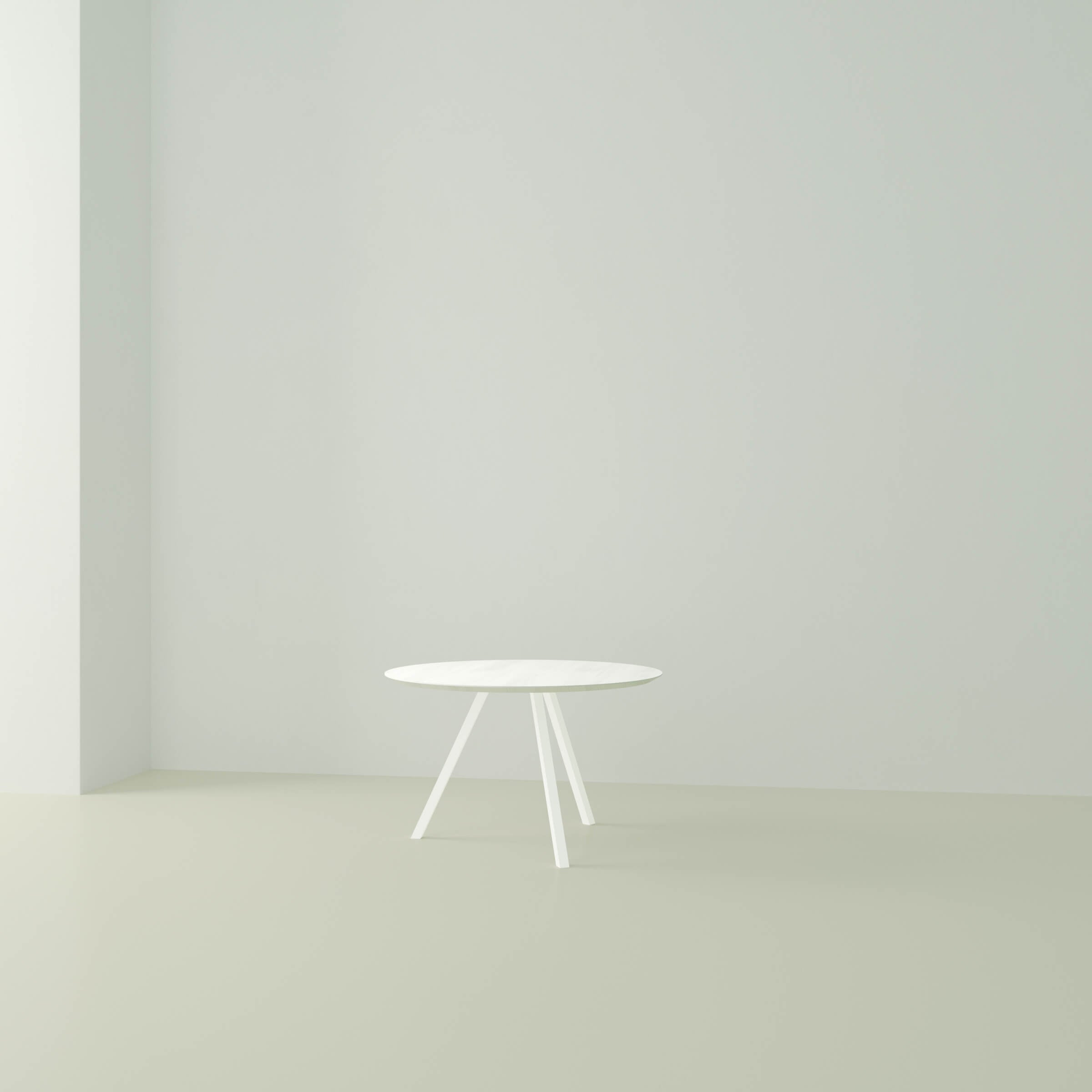 Studio Henk New Classic tafel rond verjongd - wit onderstel - alle formaten - Oosterlinck