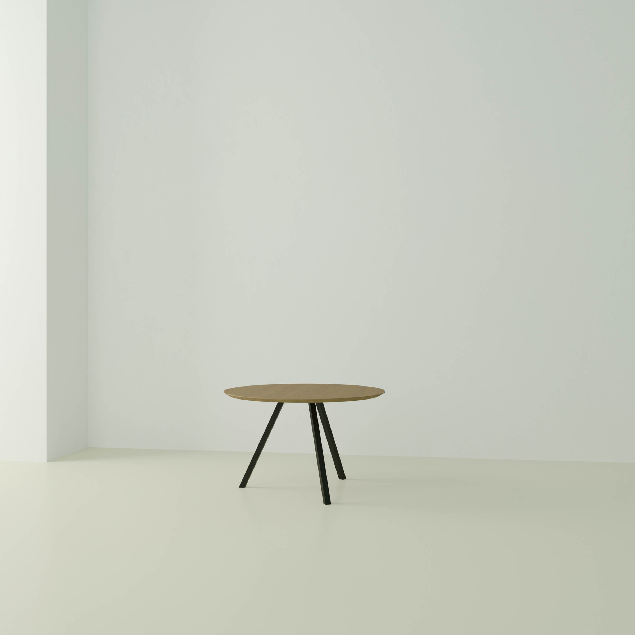 Studio Henk New Classic tafel rond verjongd - zwart onderstel - alle formaten - Oosterlinck