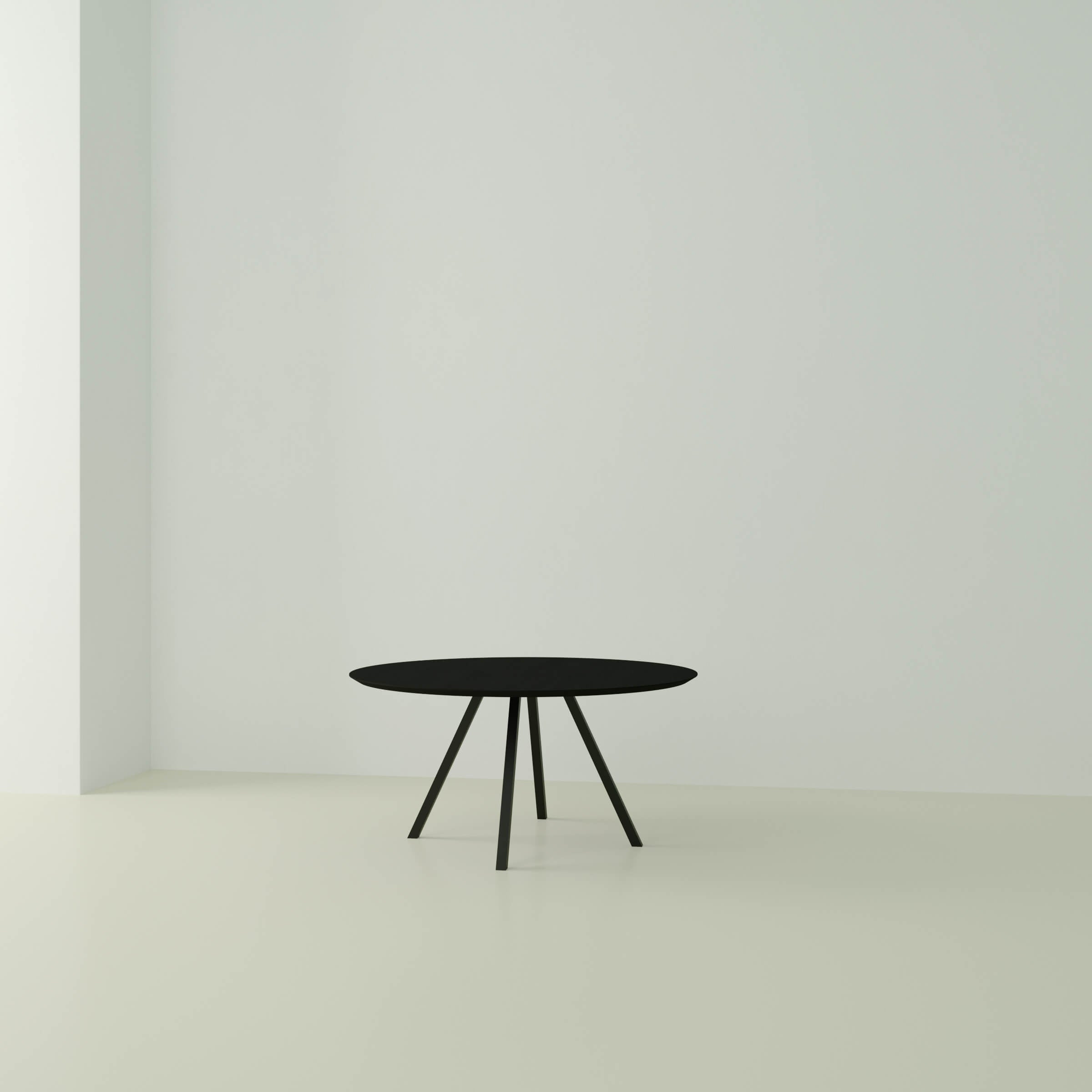 Studio Henk New Classic tafel rond verjongd - zwart onderstel - alle formaten - Oosterlinck