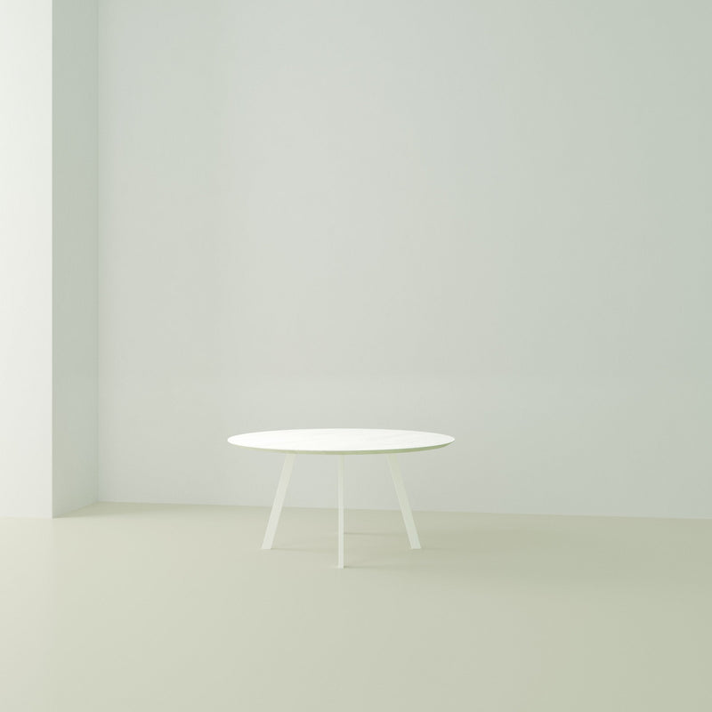 Studio Henk New Co tafel rond verjongd - wit onderstel - alle formaten