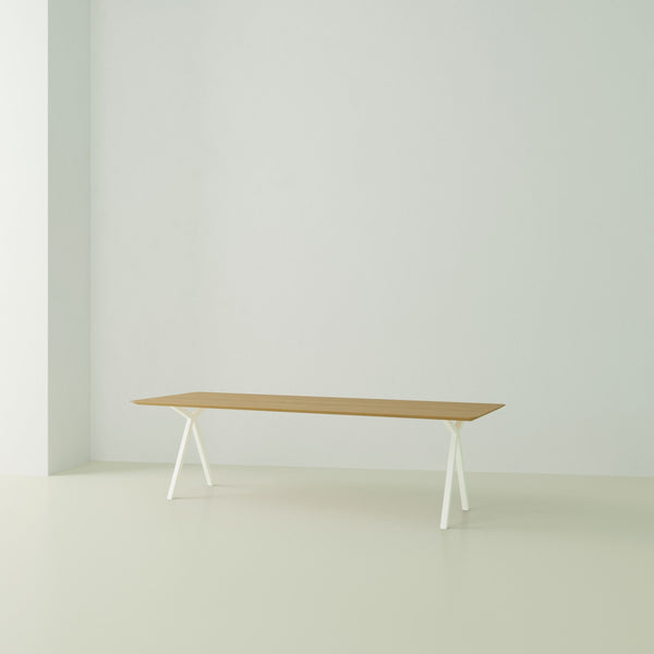 Studio Henk Slim X-type tafel verjongd - wit onderstel - alle formaten