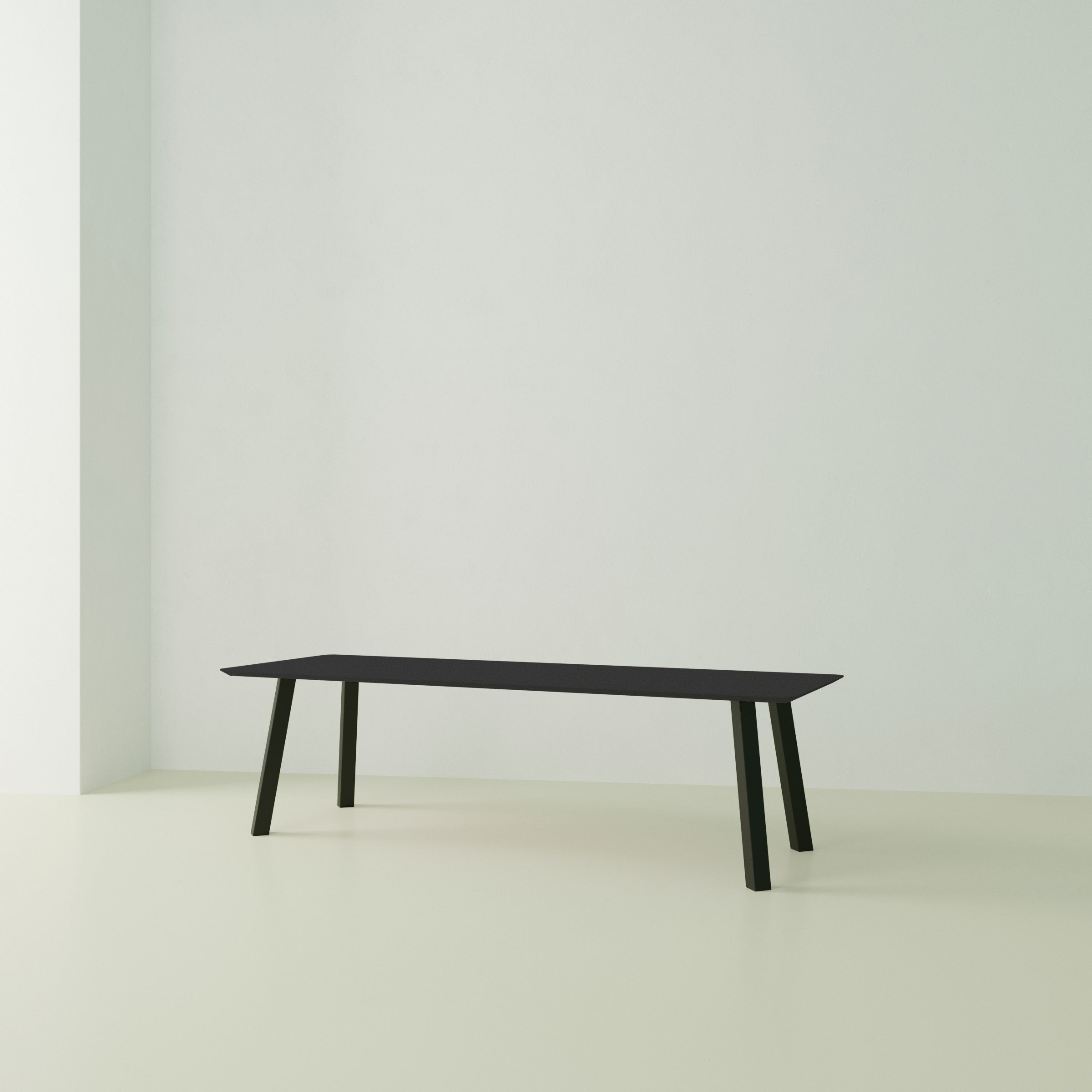 Studio Henk Co tafel HPL verjongd - zwart onderstel - alle formaten - Oosterlinck