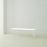 Studio Henk Slim co tafel HPL verjongd - wit onderstel - alle formaten - Oosterlinck