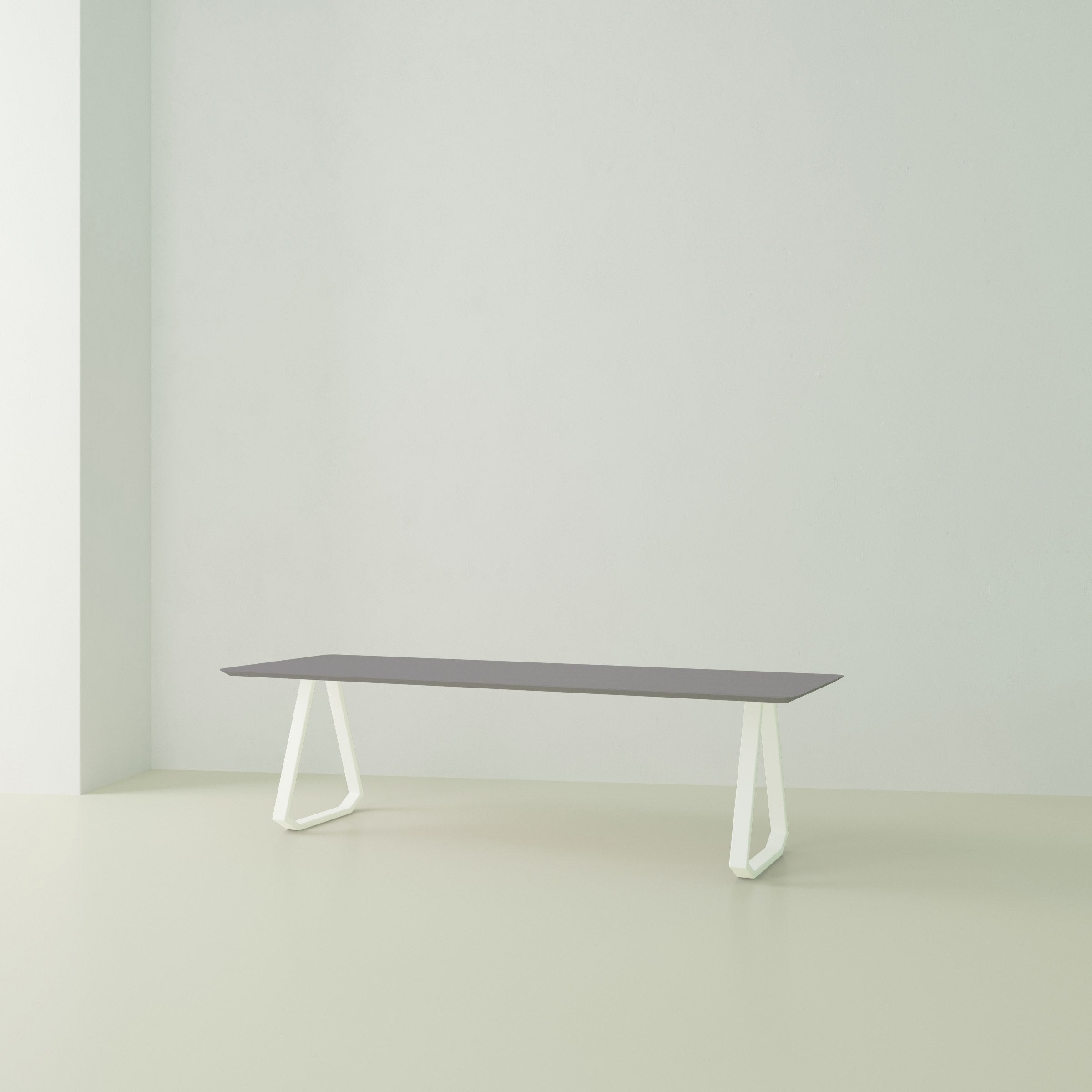 Studio Henk Topple tafel HPL verjongd - wit onderstel - alle formaten - Oosterlinck