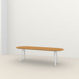 Studio Henk Butterfly tafel platovaal verjongd - wit onderstel - alle formaten - Oosterlinck