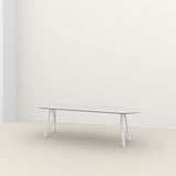 Studio Henk Butterfly tafel platovaal verjongd - wit onderstel - alle formaten - Oosterlinck