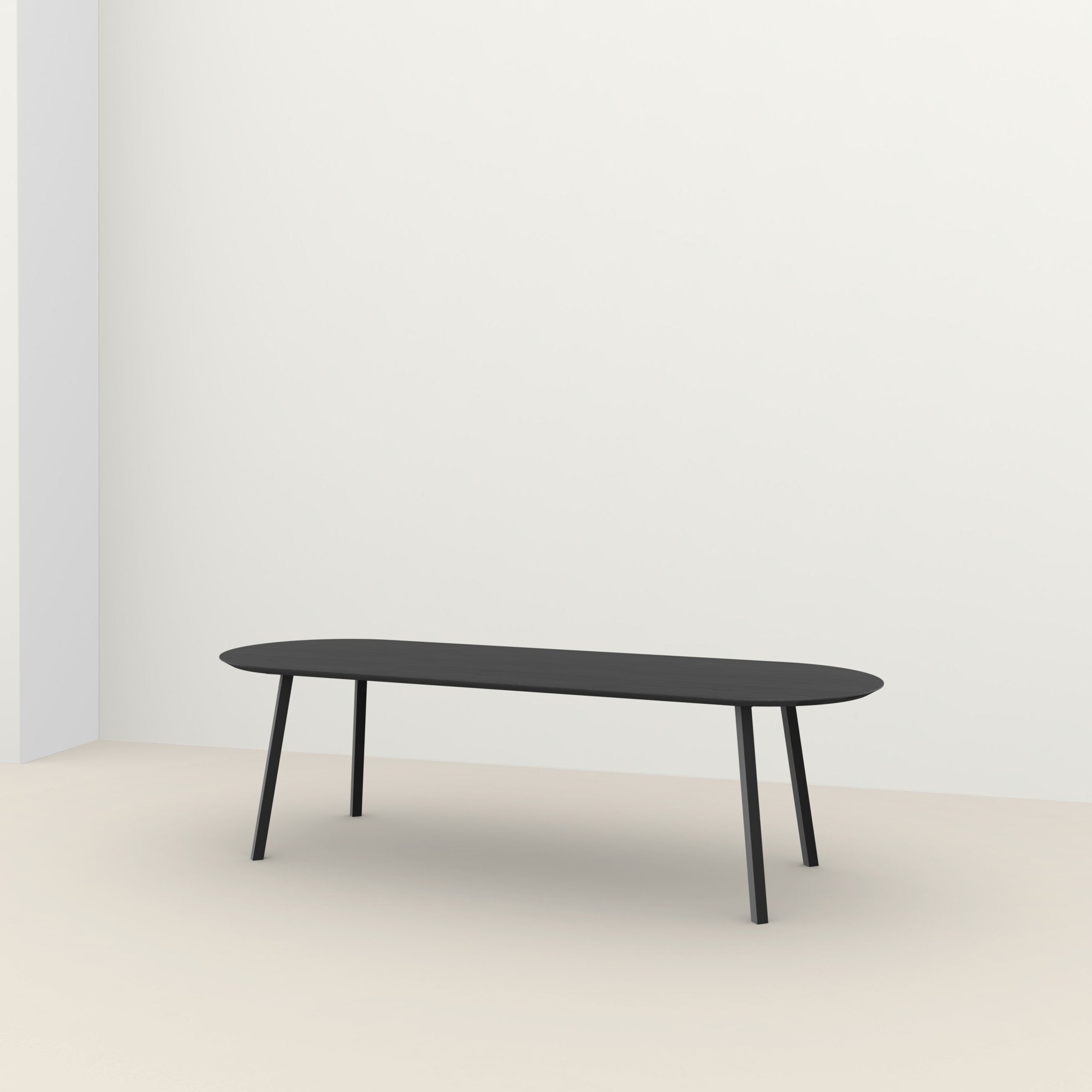Studio Henk New Classic tafel platovaal verjongd - zwart onderstel - alle formaten - Oosterlinck