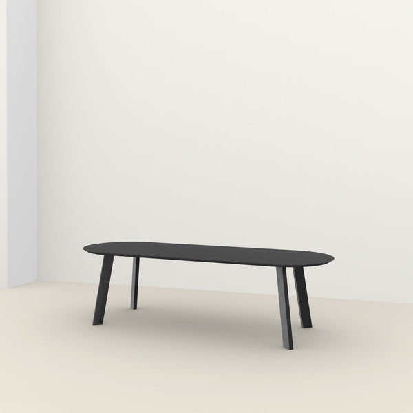 Studio Henk New Co tafel platovaal verjongd - zwart onderstel - alle formaten