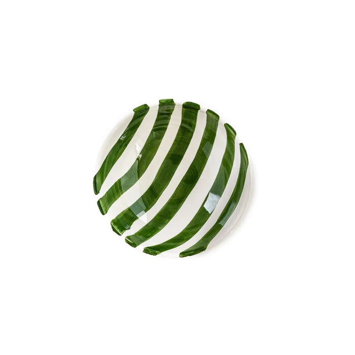 Val Pottery  Yummy Yoghurt Green Stripes - Oosterlinck