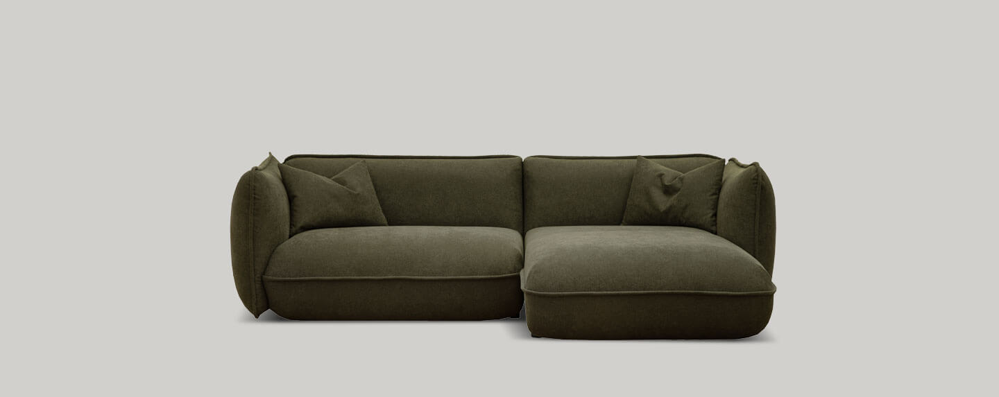 Vilmers Clover sofa 2 zit + chaise longue rechts - Oosterlinck
