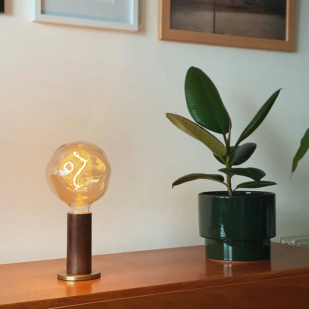 TALA Touch Lamp walnut & brass -50% - Oosterlinck Home