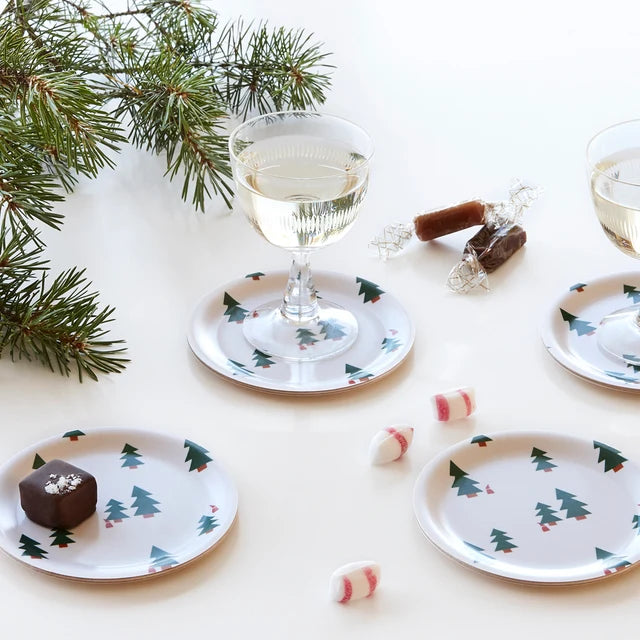 Blu Kat  glasonderzetters Holiday forest set/4
