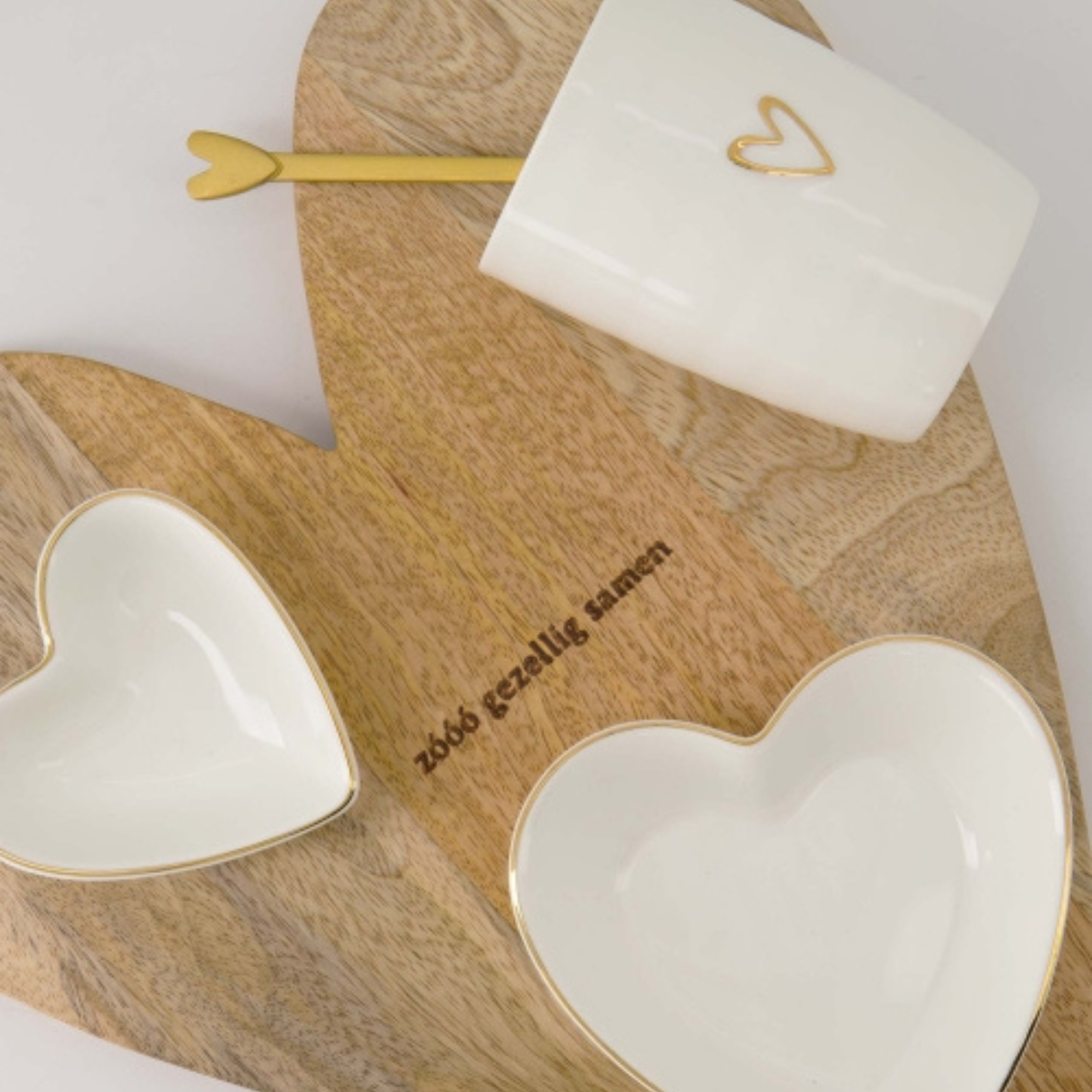 Zusss  Koffielepels zilverkleurige met hartje - set van 2 - Oosterlinck Home
