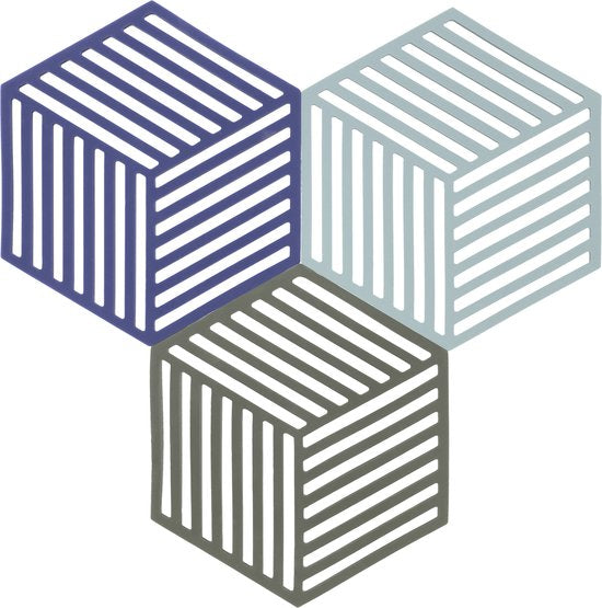 Zone Denmark   Hexagon kookpotonderzetters - set van 3 - varianten - Oosterlinck