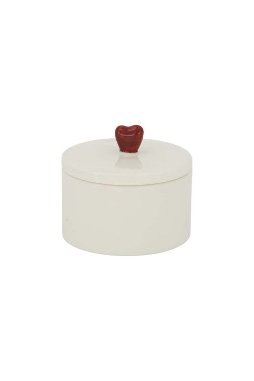 ZUSSS  Bewaarpotje keramiek hartje - Oosterlinck Home