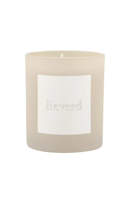 ZUSSS  Geurkaars in beige glas Lieverd - Oosterlinck