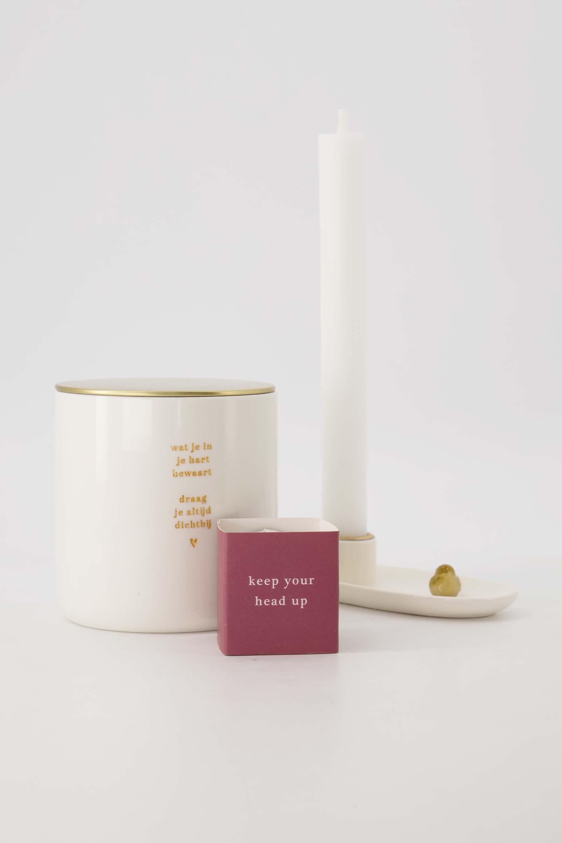 ZUSSS   Geurkaarsje wikkel Keep your head up - Oosterlinck Home