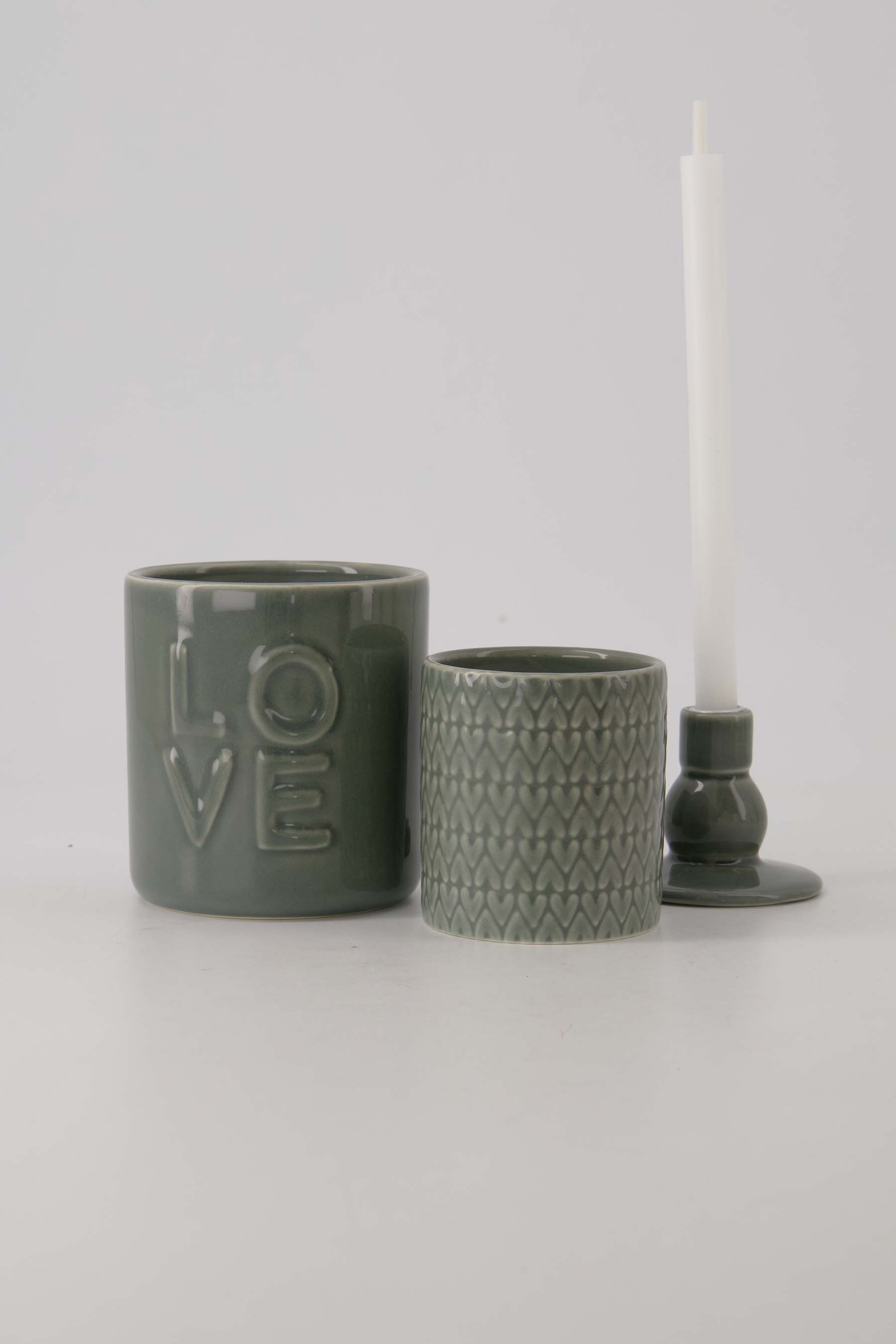 ZUSSS  Keramische geurkaars Love - Oosterlinck Home