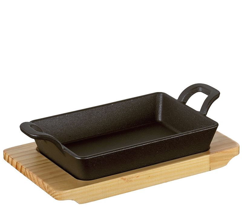 Kûchenprofi BBQ-grill-/serveerpan met houten plank - Oosterlinck
