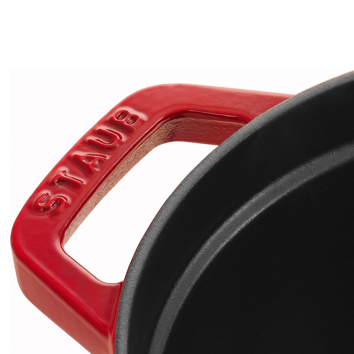 STAUB LA COCOTTE GIETIJZEREN BRAADPAN OVAAL, KERSENROOD - TWEE FORMATEN - Oosterlinck