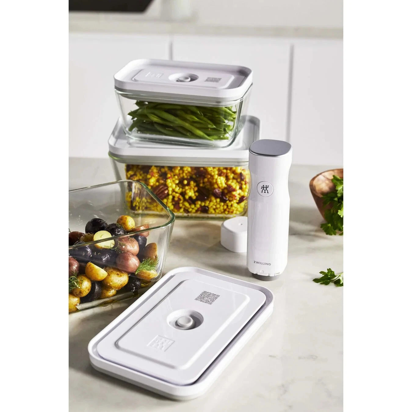Zwilling Fresh & Save driedelige set vacuumdozen glas - Oosterlinck