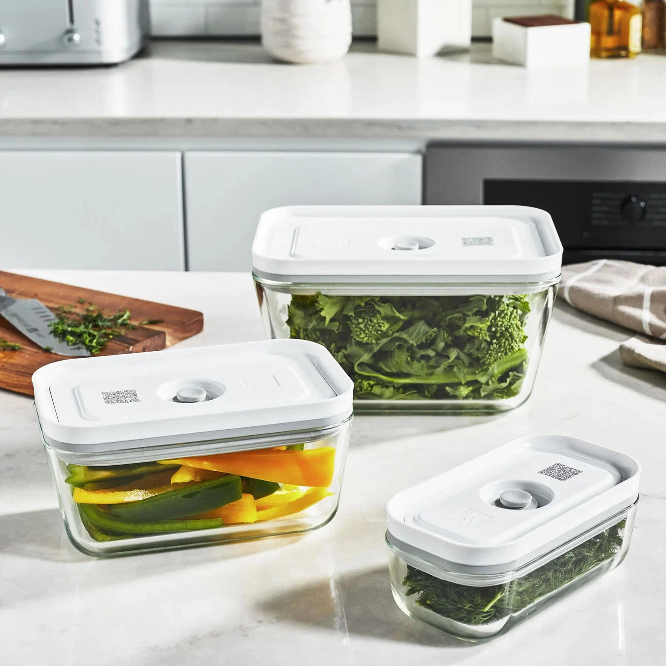 Zwilling Fresh & Save driedelige set vacuumdozen glas - Oosterlinck