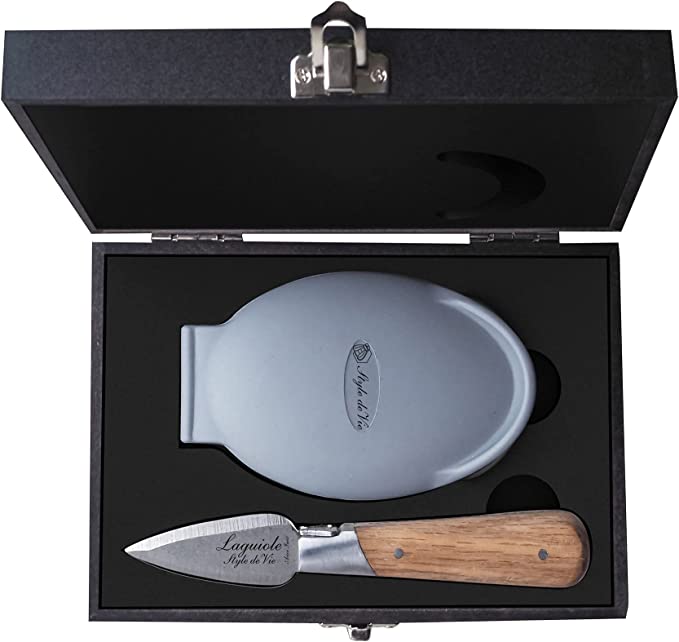 Laguiole Luxury Line Oester geschenkset Eikenhout - Oosterlinck