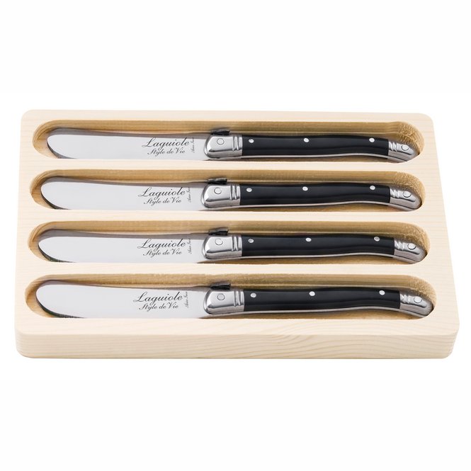 Laguiole Premium Line Botermessen Zwart - Oosterlinck