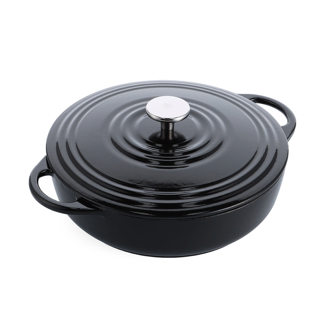 Bourgogne lage braadpan 28cm (zwart of rood) - Oosterlinck