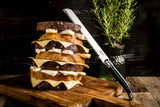 Laguiole Premium Line Broodmes Zwart met stokbroodplank - Oosterlinck