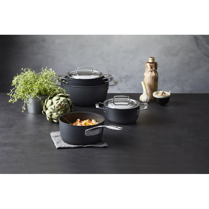 DEMEYERE ALU PRO 5 SUDDERPOT MET DEKSEL DURASLIDE TITANIUM 28 CM / 3 L - Oosterlinck