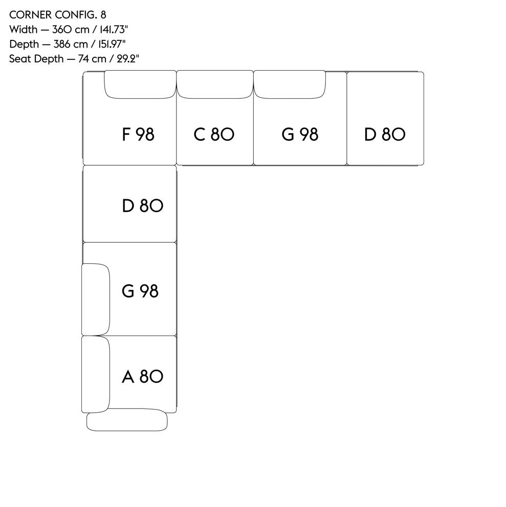 Muuto In Situ corner bank (Con. 8) - Oosterlinck