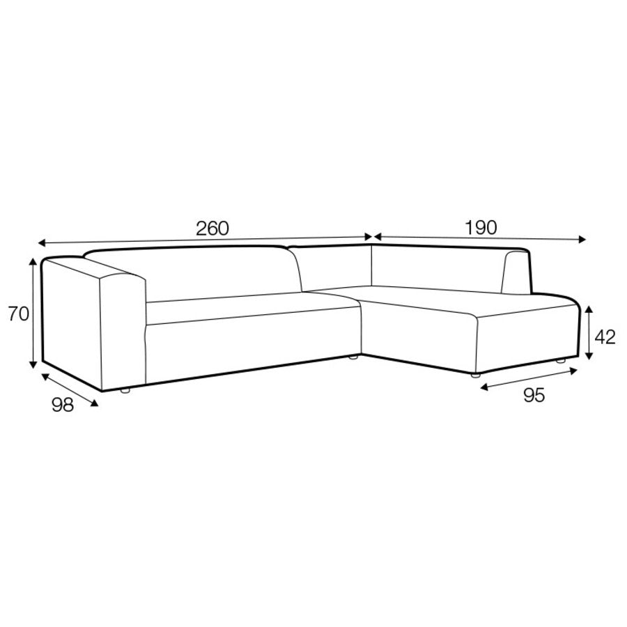 Sits Milano sofa tweezit + divan hoekbank - Oosterlinck