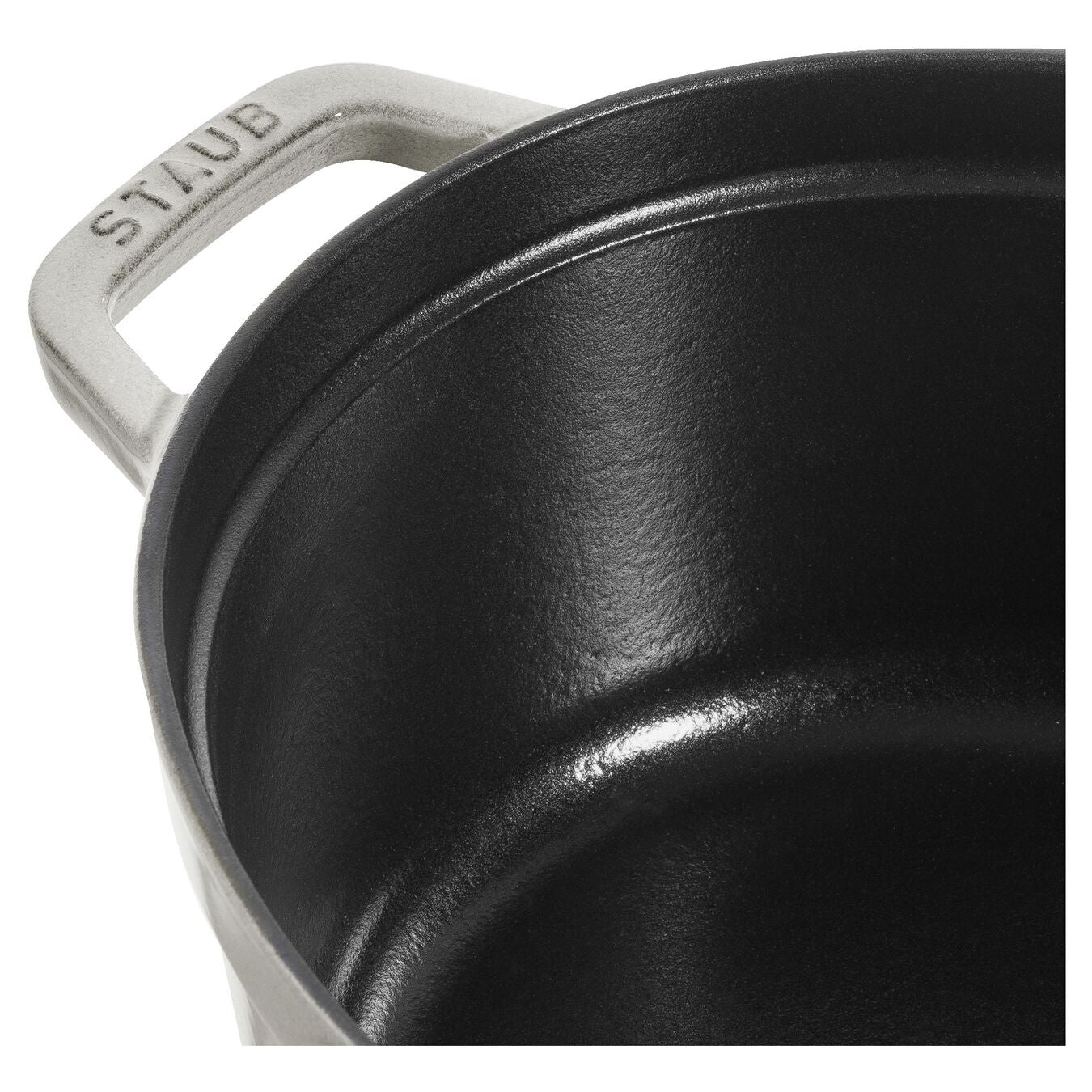 STAUB LA COCOTTE GIETIJZEREN BRAADPAN 31 CM / 5,5 L, OVAAL, WHITE TRUFFLE - Oosterlinck