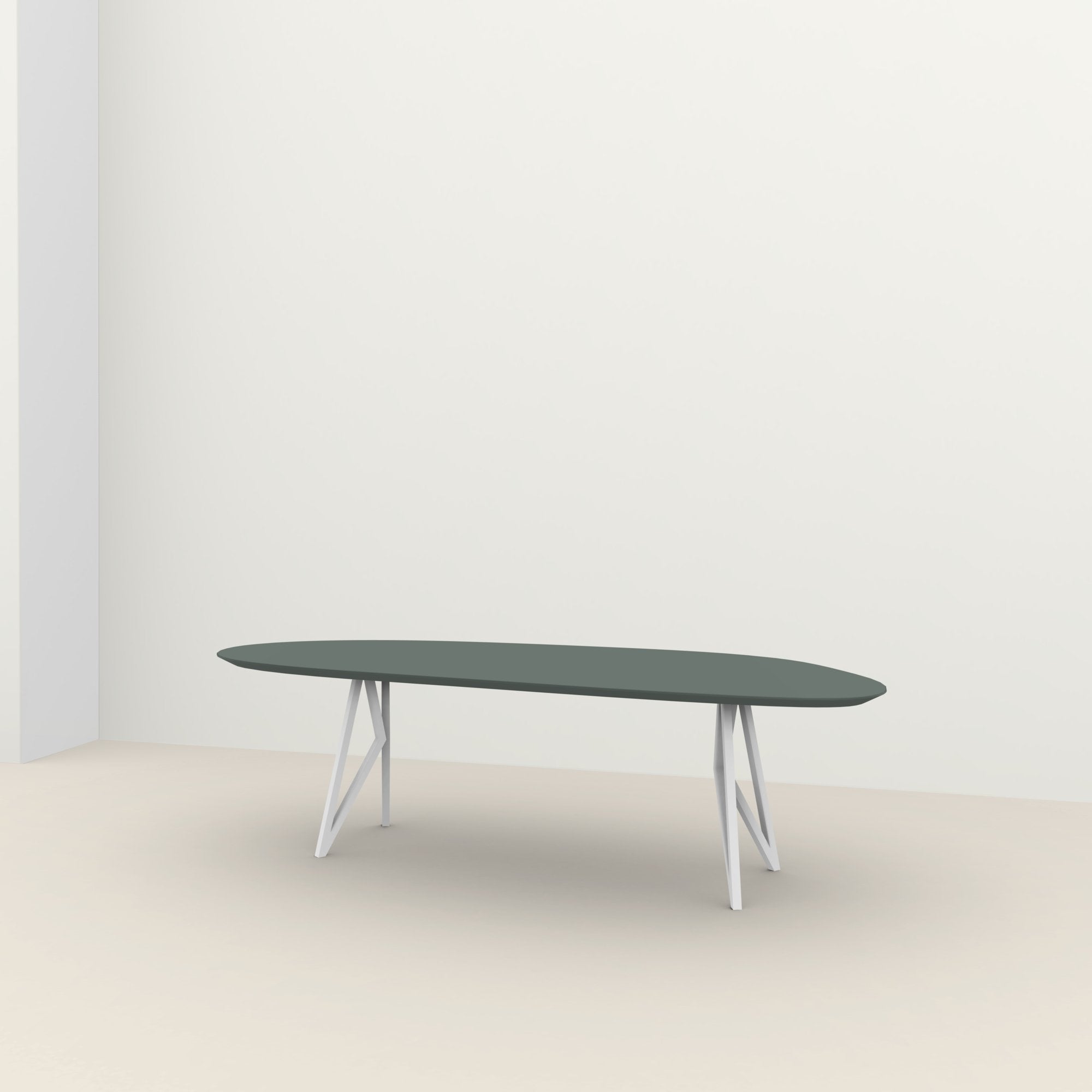 Studio Henk Butterfly tafel Blob HPL verjongd - wit onderstel - alle formaten - Oosterlinck